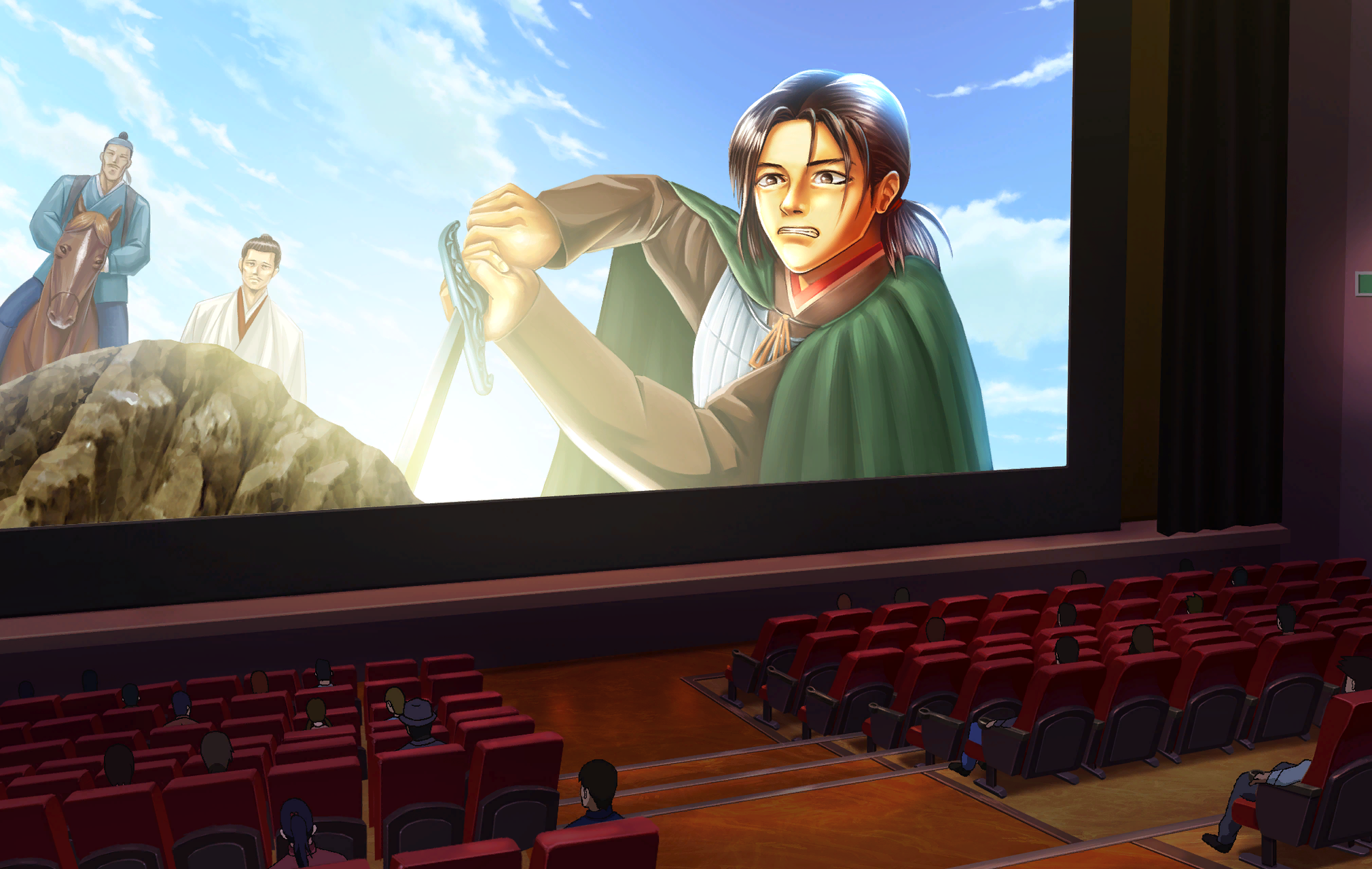 Movie scene for Cinema (Burn! Haouden)